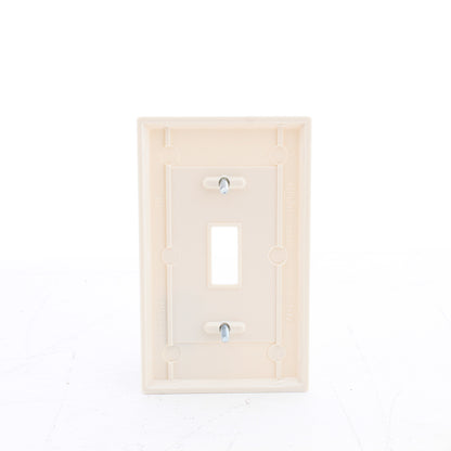 Eaton 2134LA Light Almond 1-Gang Toggle Switch Plastic Standard Wallplate Cover