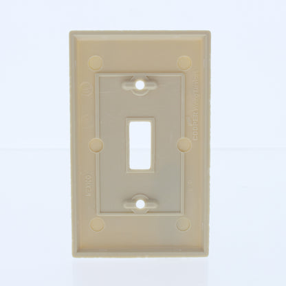 Eaton 2134V Ivory 1-Gang Toggle Switch Plastic Standard Wallplate Covers 25-pack