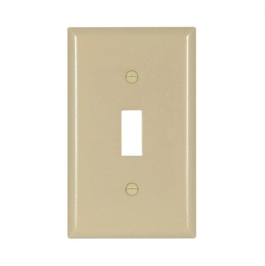 Eaton 2134V Ivory 1-Gang Toggle Switch Plastic Standard Wallplate Cover Plate