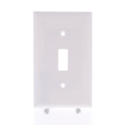 Eaton 2134W White 1-Gang Toggle Switch Plastic Standard Wallplate Covers 25-pack