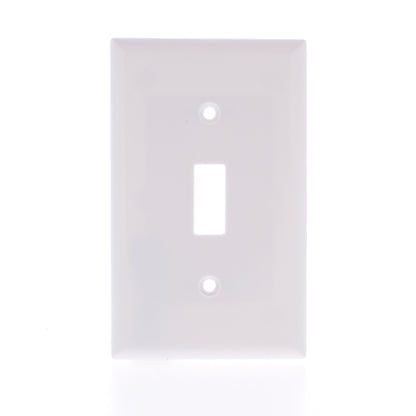 Eaton 2134W White 1-Gang Toggle Switch Plastic Standard Wallplate Covers 25-pack