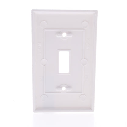 Eaton 2134W White 1-Gang Toggle Switch Plastic Standard Wallplate Covers 25-pack