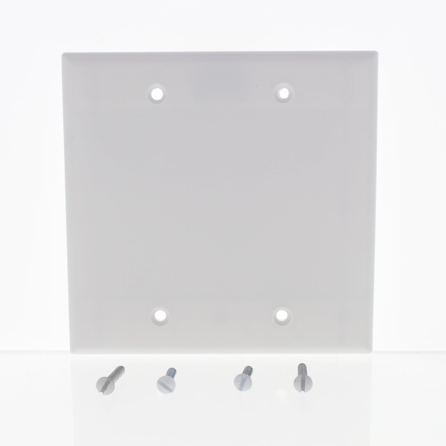 Eaton 2137W White 2-Gang Blank Plastic Standard Wallplate Cover Box Mount 10pcs