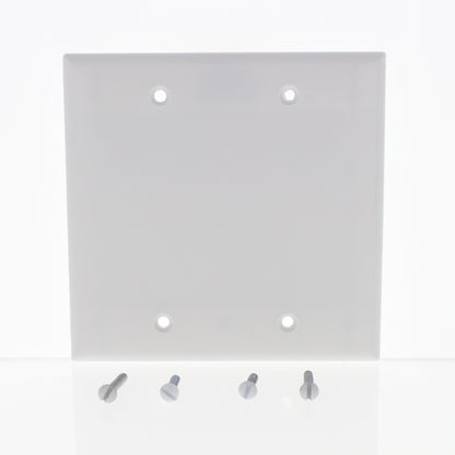Eaton 2137W White 2-Gang Blank Plastic Standard Wallplate Cover Box Mount 10pcs