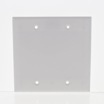 Eaton 2137W White 2-Gang Blank Plastic Standard Wallplate Cover Box Mount 10pcs