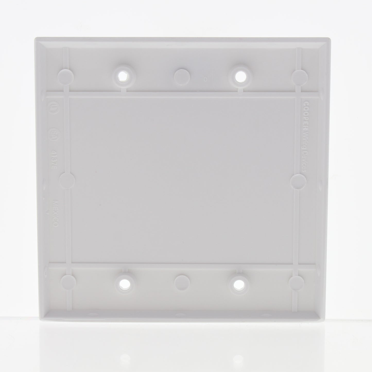 Eaton 2137W White 2-Gang Blank Plastic Standard Wallplate Cover Box Mount 10pcs