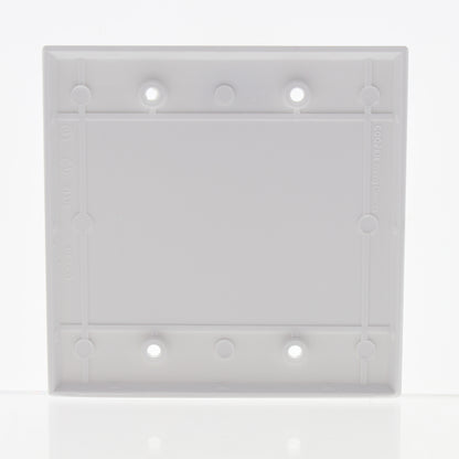 Eaton 2137W White 2-Gang Blank Plastic Standard Wallplate Cover Box Mount 10pcs
