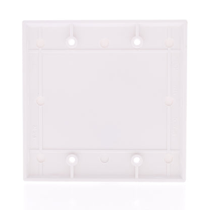 Eaton 2137W White 2-Gang Blank Plastic Standard Wallplate Cover Plate Box Mount