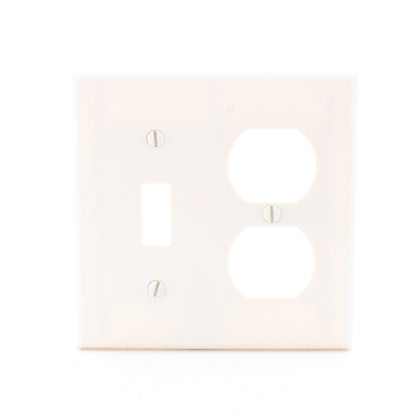 Eaton 2138LA Light Almond 2-Gang Toggle Duplex Plastic Standard Wallplate Cover