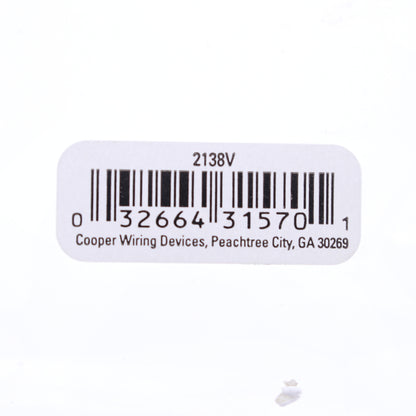 Eaton 2138V Ivory 2-Gang Toggle Switch Duplex Outlet Plastic Standard Wallplate
