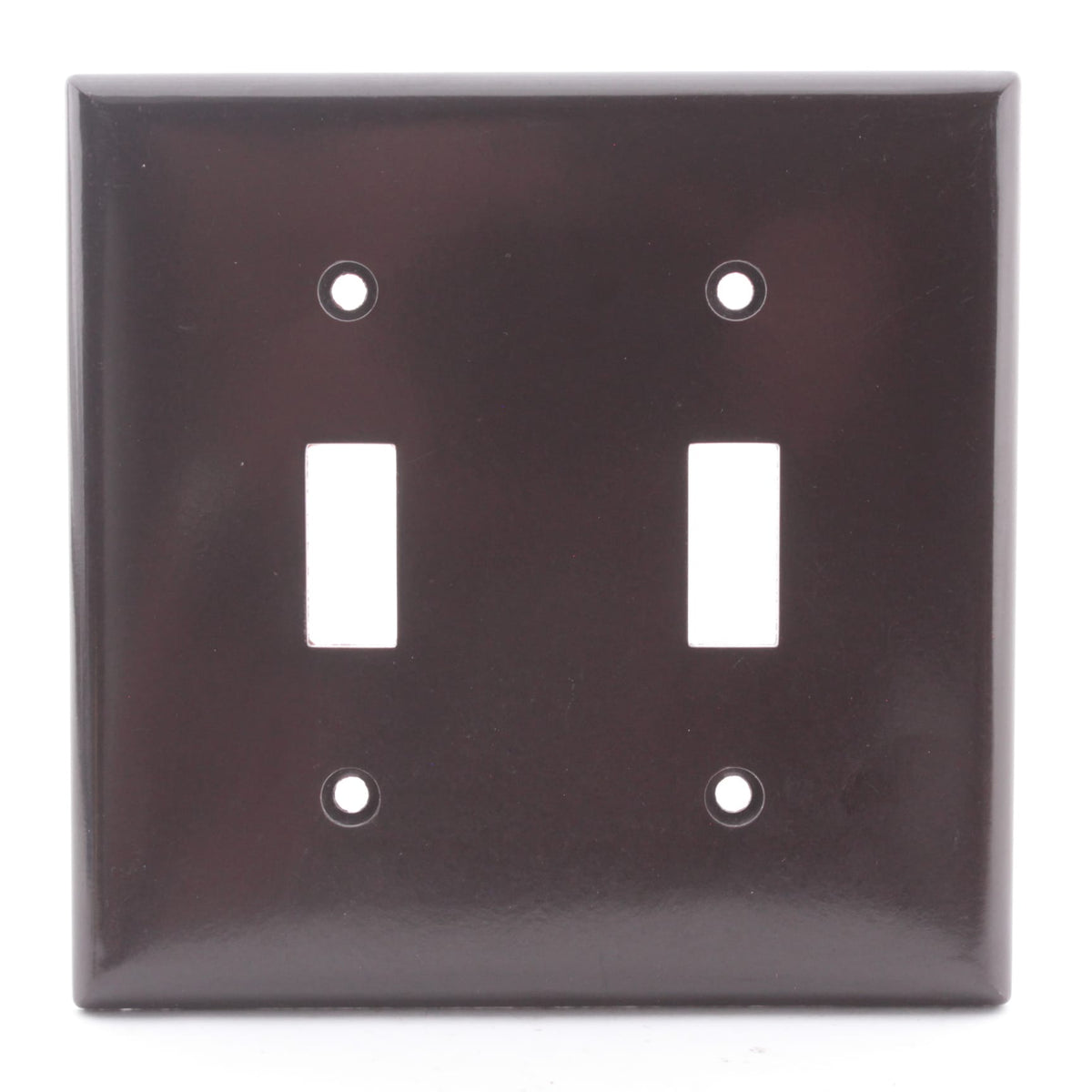 Eaton 2139B Brown 2-Gang Toggle Switch Plastic Standard Wallplate Cover Plate