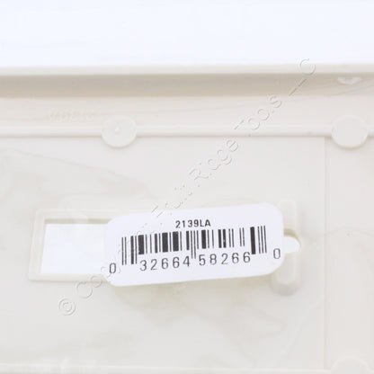 Eaton 2139LA Light Almond 2-Gang Toggle Switch Thermoset Wallplate Standard Size