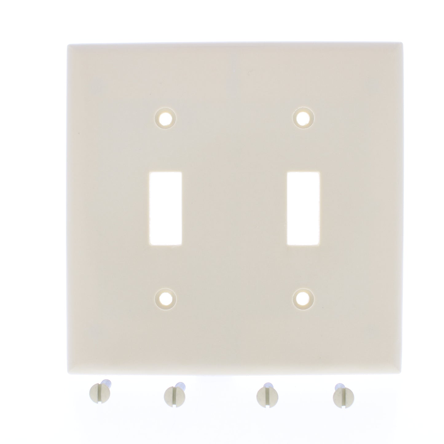 Eaton 2139V Ivory 2-Gang Toggle Switch Plastic Standard Wallplate Covers 10-pack