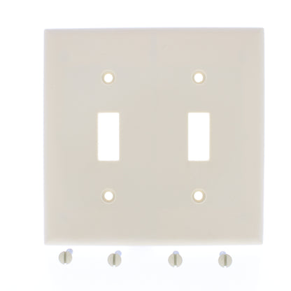 Eaton 2139V Ivory 2-Gang Toggle Switch Plastic Standard Wallplate Covers 10-pack