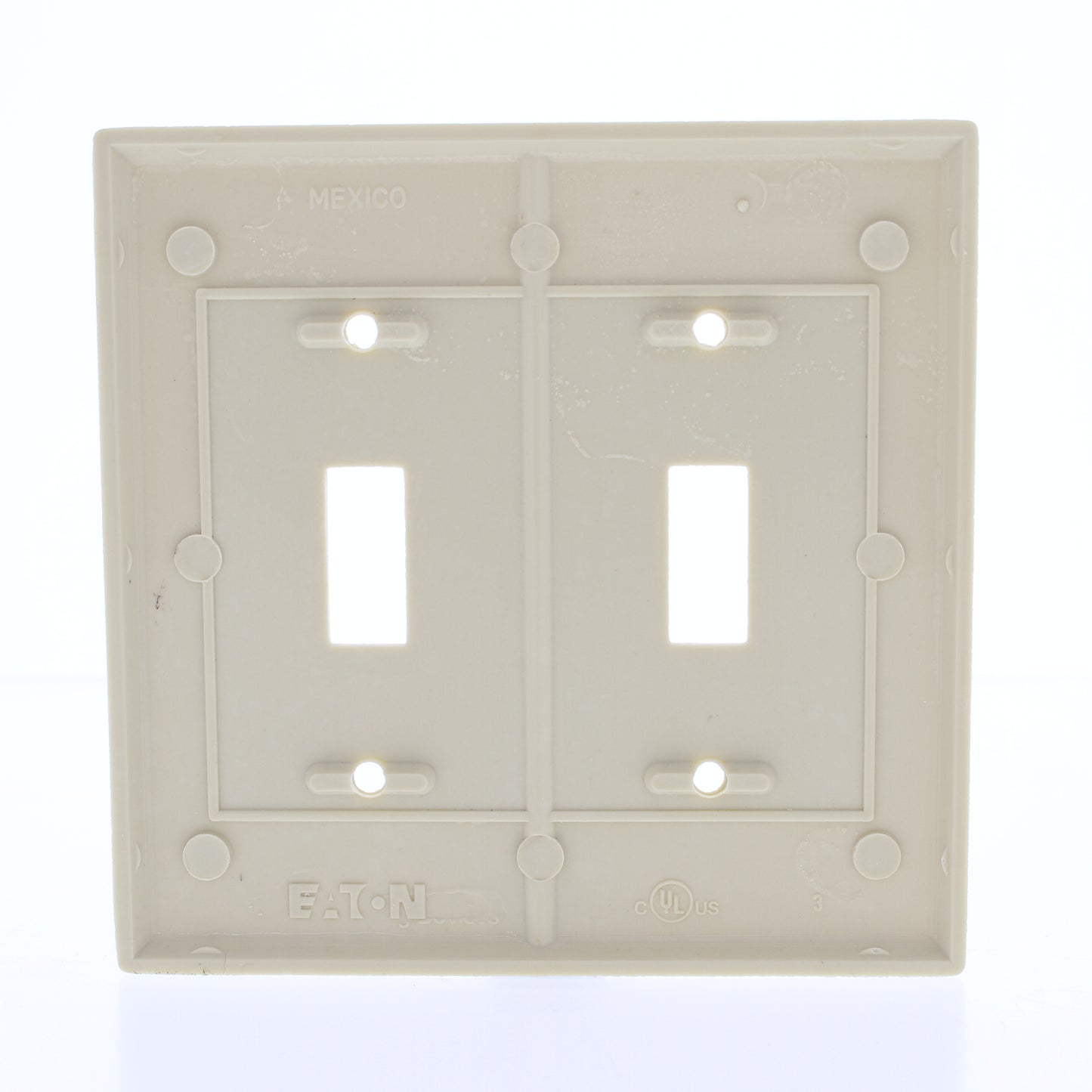 Eaton 2139V Ivory 2-Gang Toggle Switch Plastic Standard Wallplate Covers 10-pack