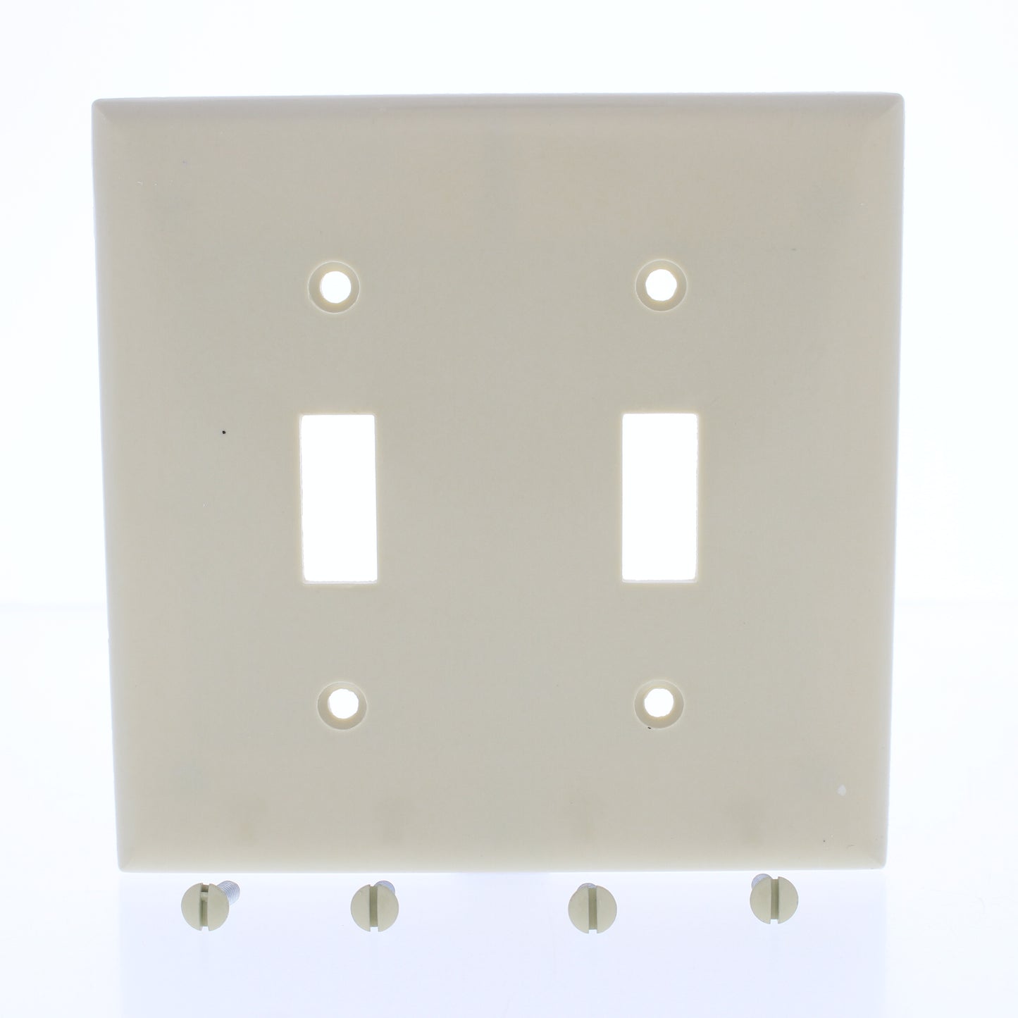 Eaton 2139V Ivory 2-Gang Toggle Switch Plastic Standard Wallplate Cover Plate