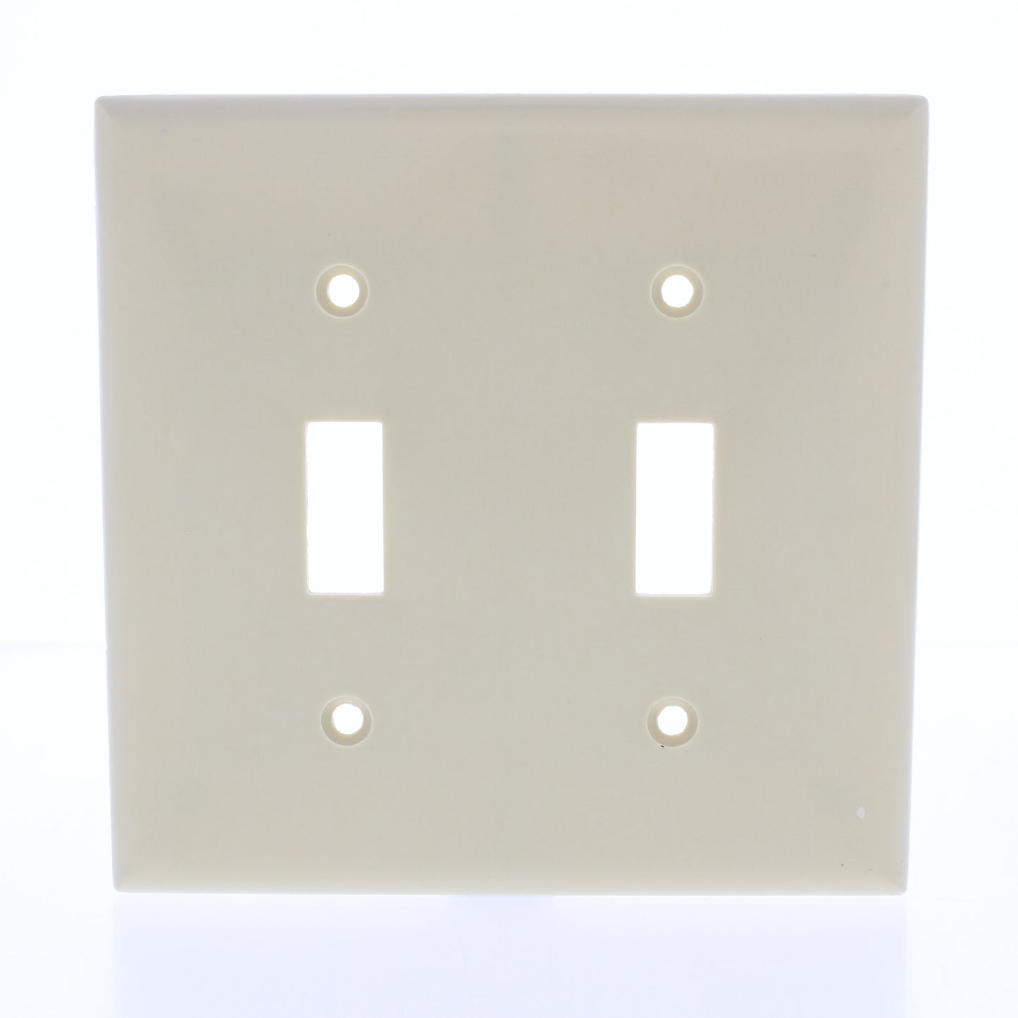 Eaton 2139V Ivory 2-Gang Toggle Switch Plastic Standard Wallplate Cover Plate