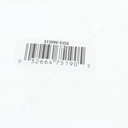 Eaton 2139W White 2-Gang Toggle Switch Plastic Standard Wallplate Cover Plate