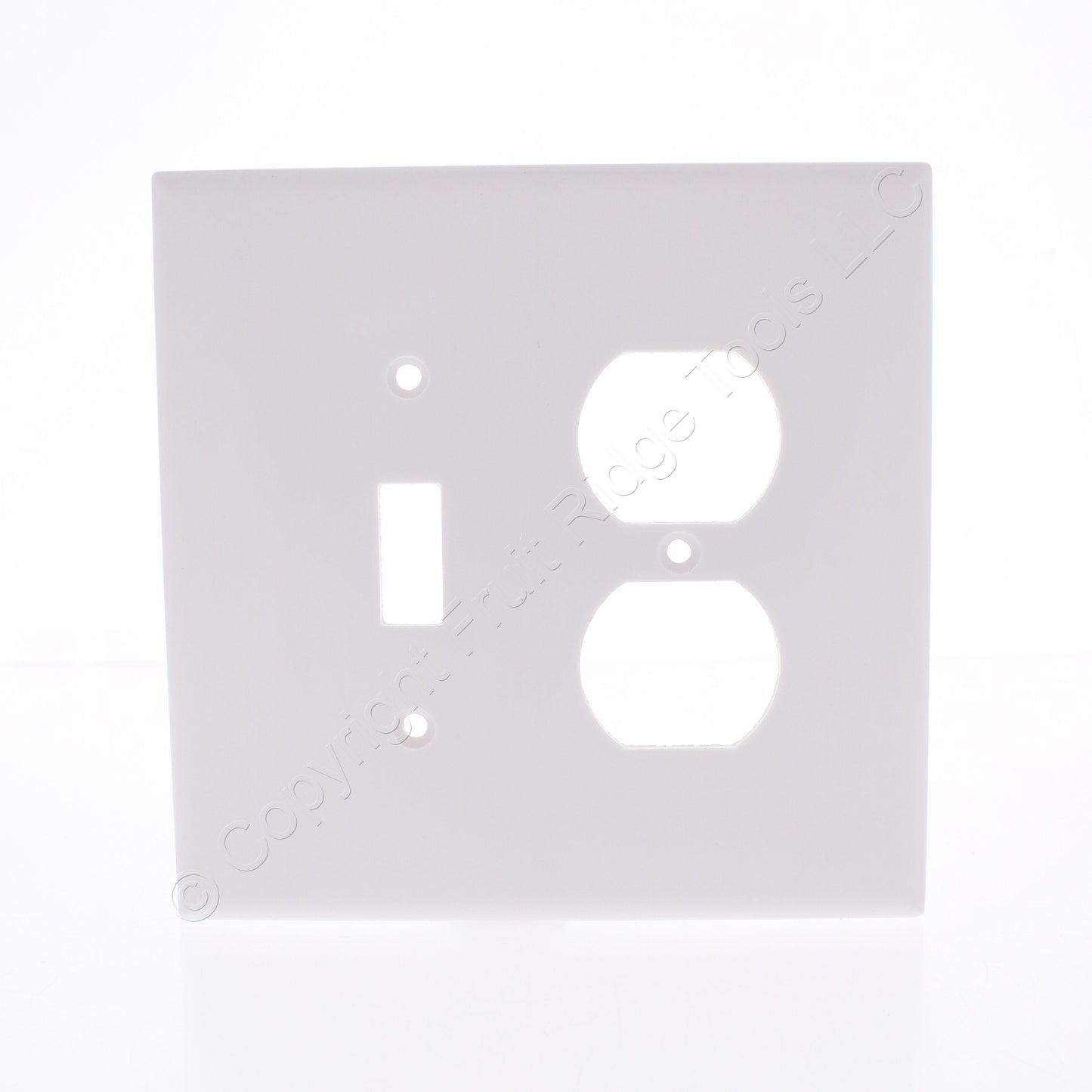 Eaton 2148W White 2-Gang Toggle Duplex Plastic Oversize Wallplate Cover 10-pack