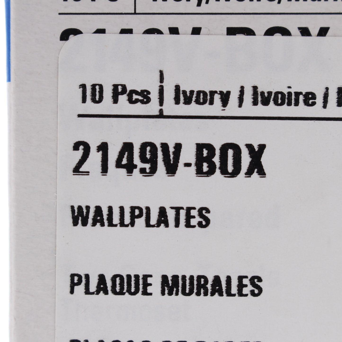 Eaton 2149V Ivory 2-Gang Toggle Switch Plastic Oversize Wallplate Covers 10-pack