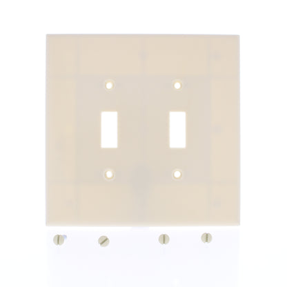 Eaton 2149V Ivory 2-Gang Toggle Switch Plastic Oversize Wallplate Covers 10-pack