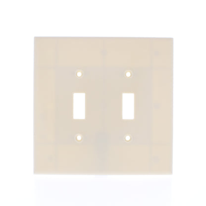 Eaton 2149V Ivory 2-Gang Toggle Switch Plastic Oversize Wallplate Covers 10-pack
