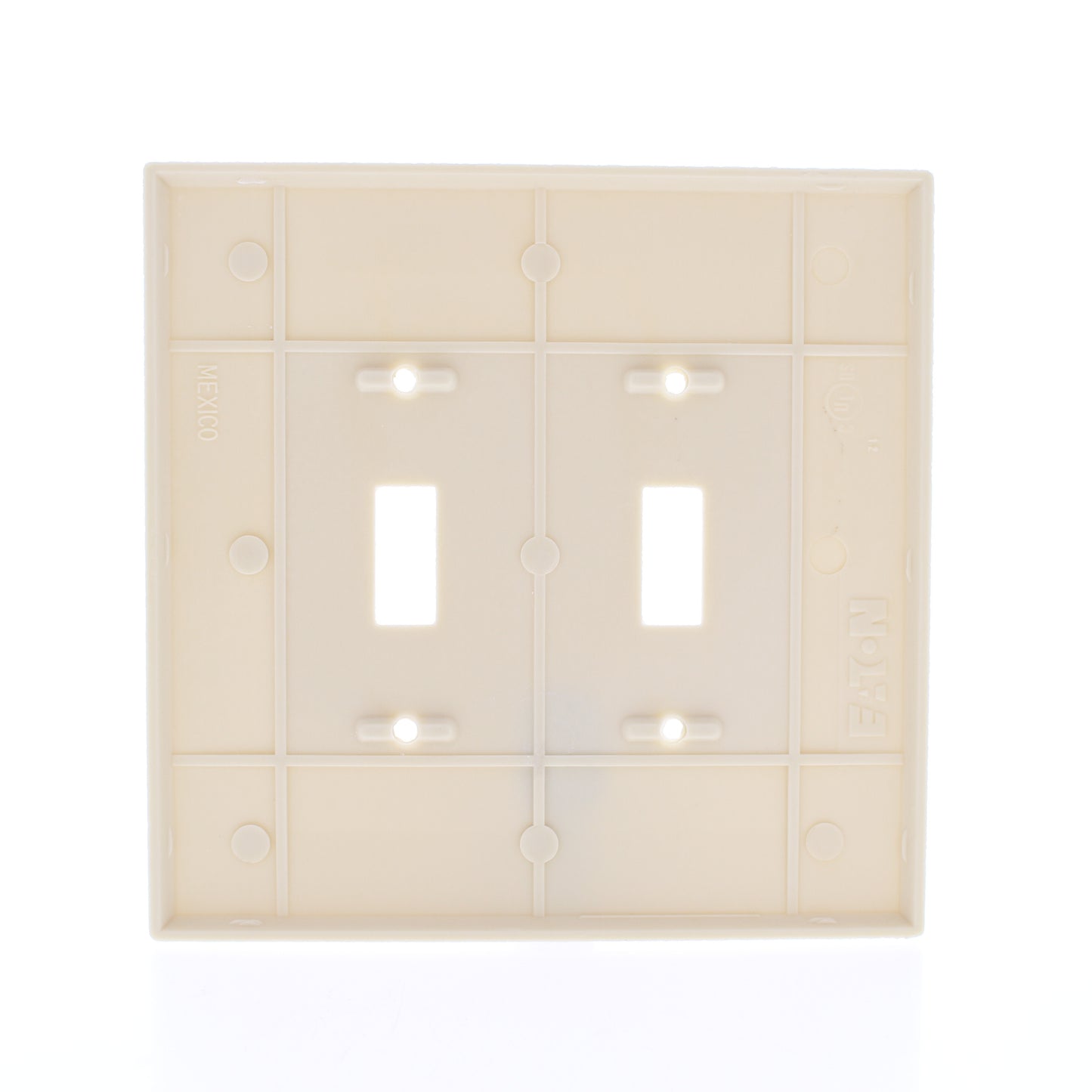 Eaton 2149V Ivory 2-Gang Toggle Switch Plastic Oversize Wallplate Covers 10-pack