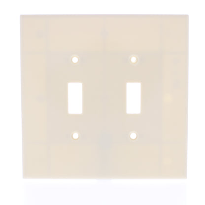 Eaton 2149V Ivory 2-Gang Toggle Switch Plastic Oversize Wallplate Cover Plate