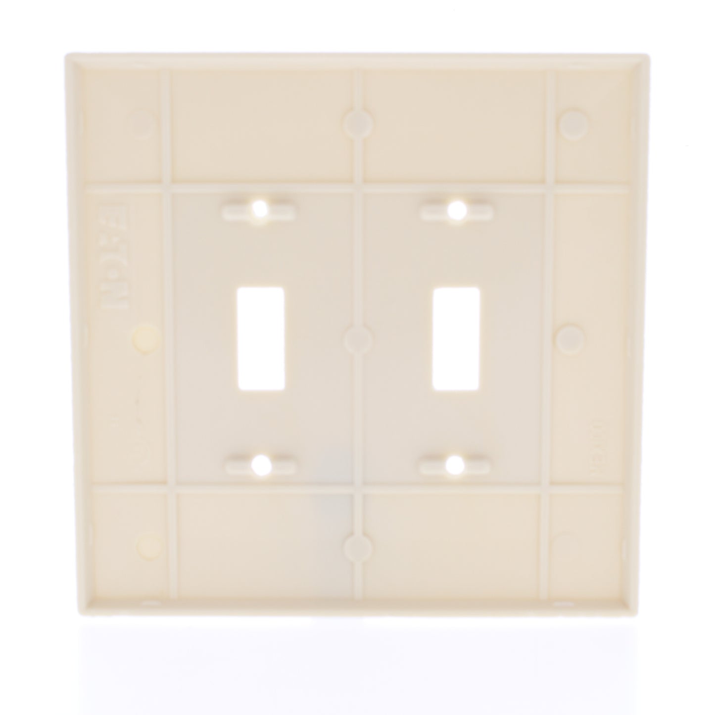 Eaton 2149V Ivory 2-Gang Toggle Switch Plastic Oversize Wallplate Cover Plate