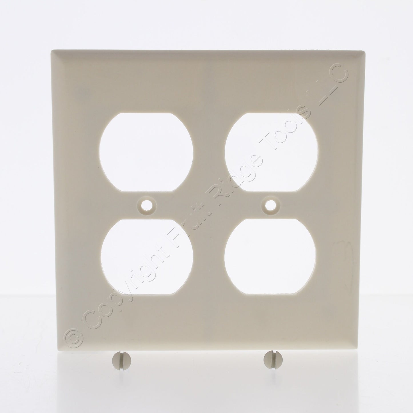 Eaton 2150LA Light Almond 2-Gang Duplex Receptacle Cover Thermoset Wallplate