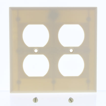 Eaton 2150V Ivory 2-Gang Duplex Outlet Plastic Standard Wallplate Covers 10-pack