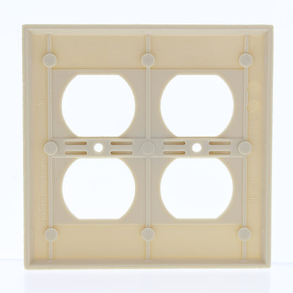 Eaton 2150V Ivory 2-Gang Duplex Outlet Plastic Standard Wallplate Covers 10-pack
