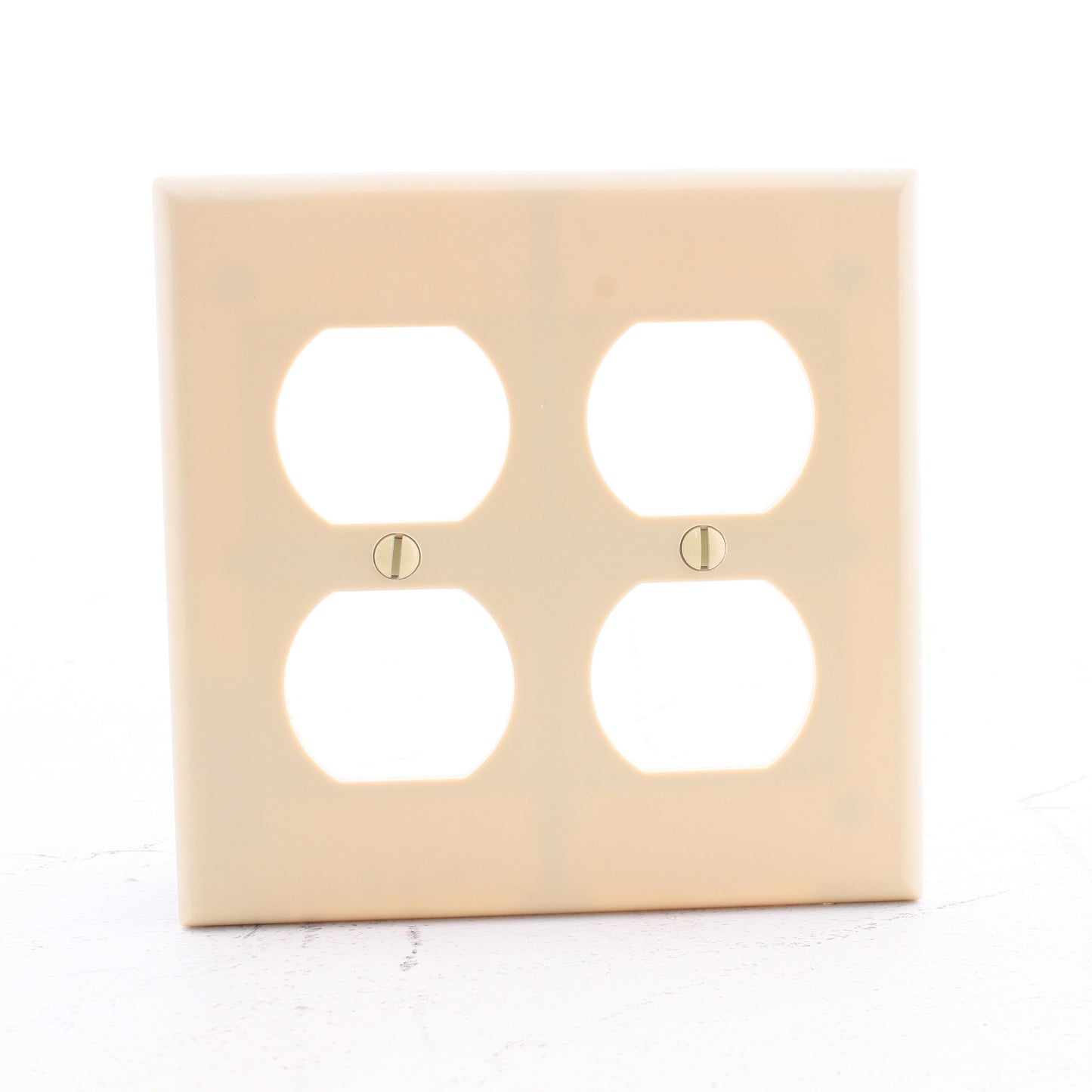 Eaton Ivory 2-Gang Receptacle Thermoset Wallplate Duplex Outlet Cover 2150V