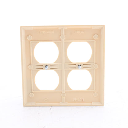 Eaton Ivory 2-Gang Receptacle Thermoset Wallplate Duplex Outlet Cover 2150V
