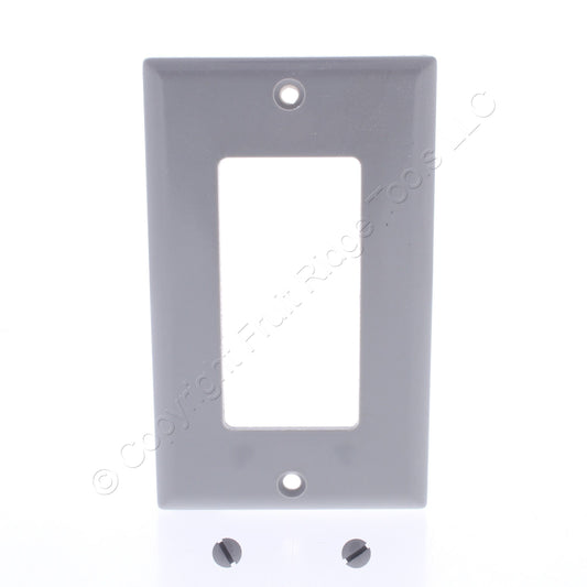 Eaton Grey 1-Gang Standard Rocker Switch Cover Wallplate 2151-GY