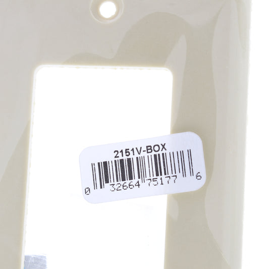 Eaton Ivory 1-Gang Standard Rocker Switch Cover Wallplate 2151-V