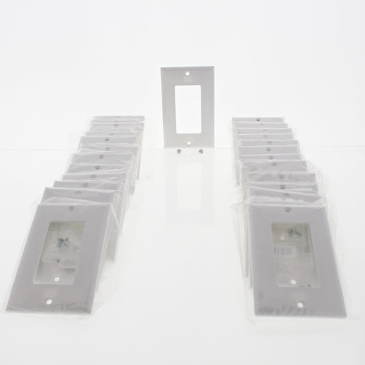 Eaton 2151W White 1-Gang Decorator GFCI Plastic Standard Wallplate Cover 25-pack