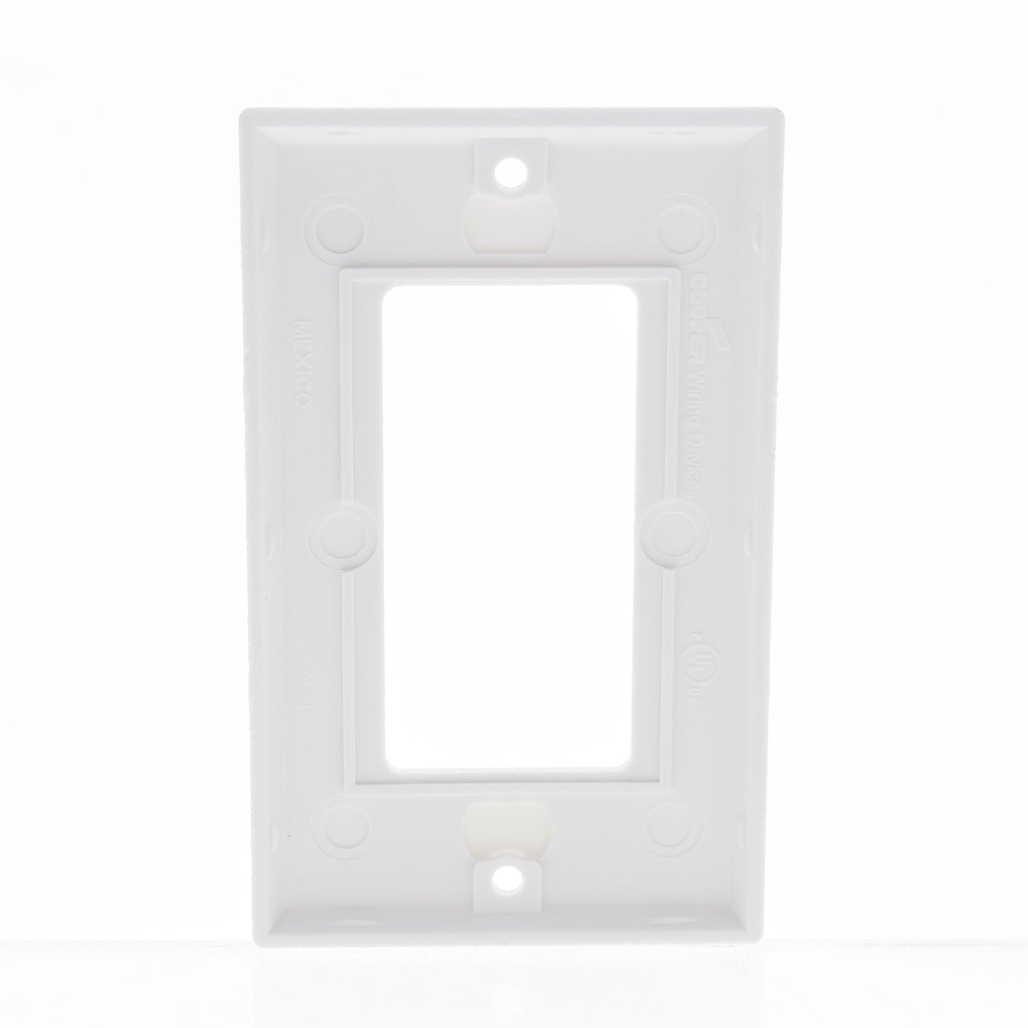 Eaton 2151W White 1-Gang Decorator GFCI Plastic Standard Wallplate Cover 25-pack