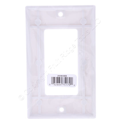 Eaton 2151W White 1-Gang Decorator Rocker GFCI Switch Cover Thermoset Wallplate