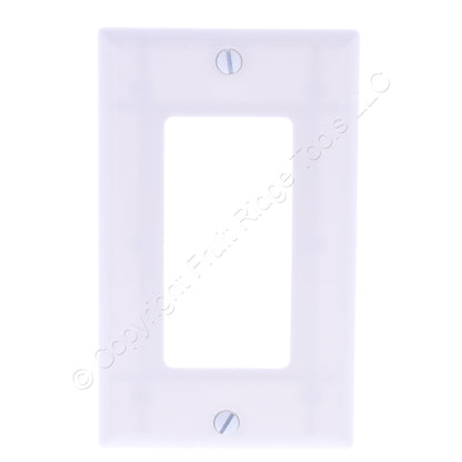 Eaton 2151W White 1-Gang Decorator Rocker GFCI Switch Cover Thermoset Wallplate
