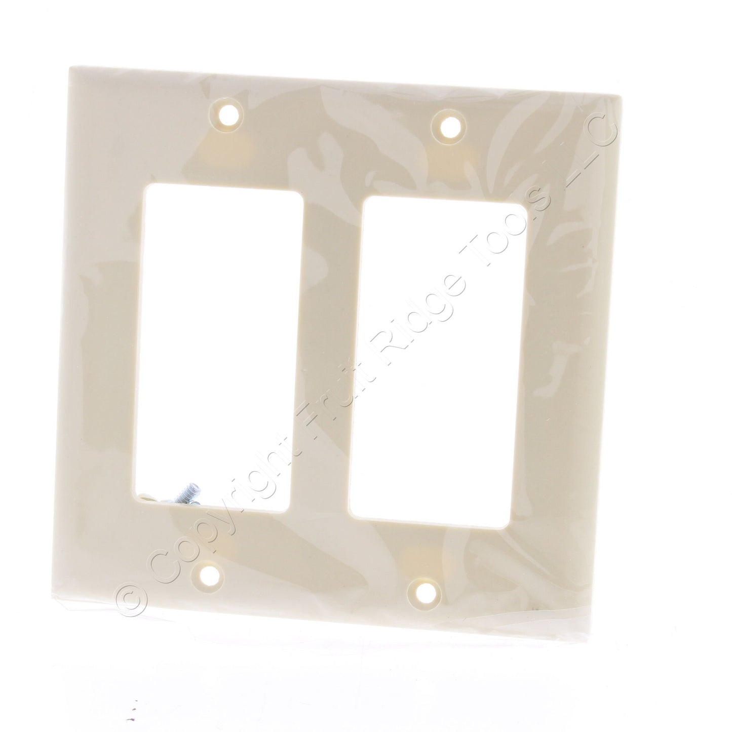 Eaton Ivory 2-Gang Standard Rocker Switch Cover Wallplates 2152-V