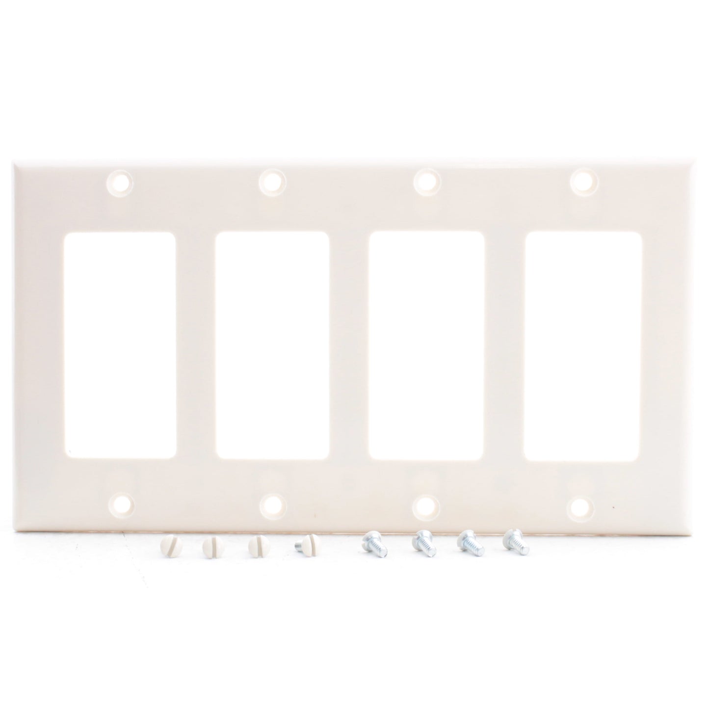 Eaton 2154LA Light Almond 4-GANG Toggle Switch Plastic Standard Wallplate Cover