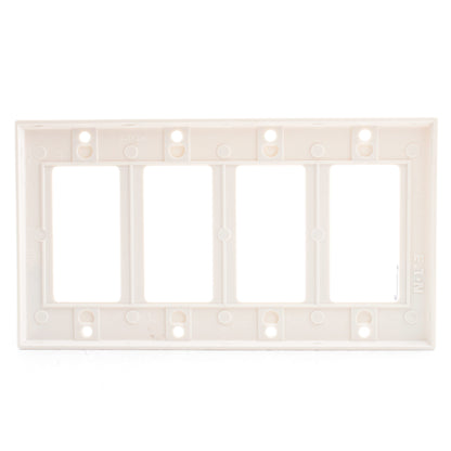 Eaton 2154LA Light Almond 4-GANG Toggle Switch Plastic Standard Wallplate Cover