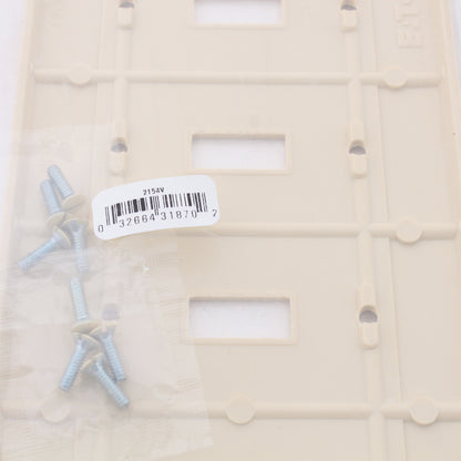 Eaton 2154V Ivory 4-Gang Toggle Switch Plastic Standard Wallplate Cover Plate