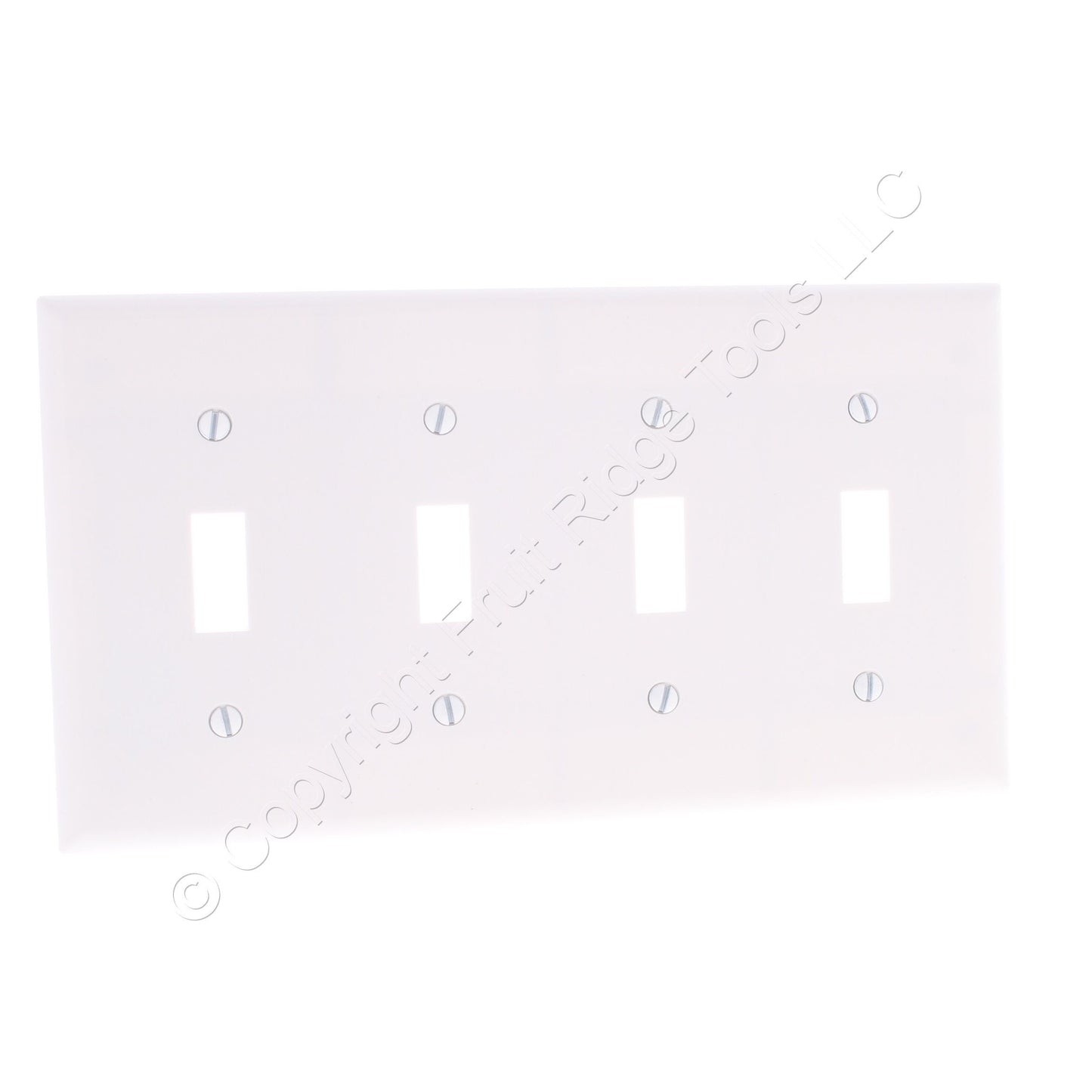 Eaton 2154W White 4-Gang Toggle Switch Plastic Standard Wallplate Covers 10-pack