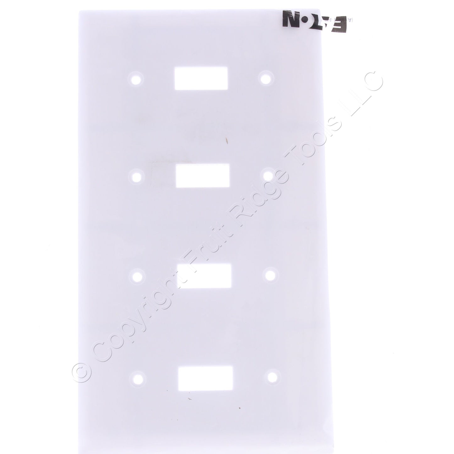 Eaton 2154W White 4-Gang Toggle Switch Plastic Standard Wallplate Cover Plate