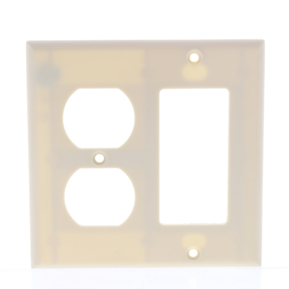 Eaton 2157V Ivory 2-Gang Duplex Decorator Plastic Standard Wallplate Cover 10pcs