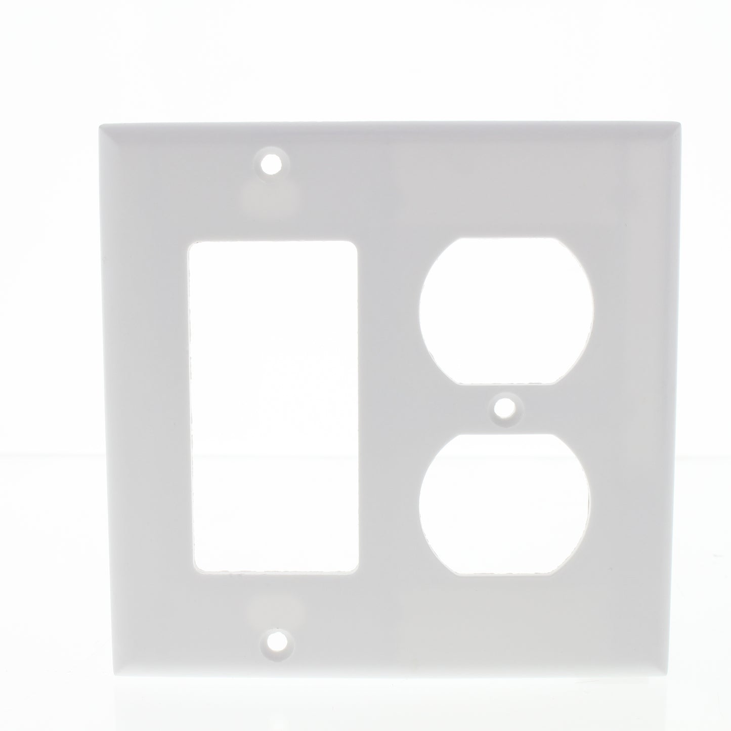 Eaton 2157W White 2-Gang Duplex Decorator Plastic Standard Wallplate Cover 10pcs