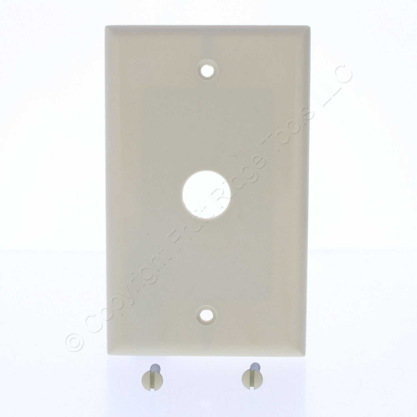 Eaton 2159V Ivory 1-Gang Phone .625" Hole Plastic Wallplate Strap Mount 25pcs