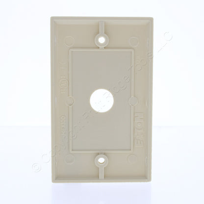 Eaton 2159V Ivory 1-Gang Phone .625" Hole Plastic Wallplate Strap Mount 25pcs